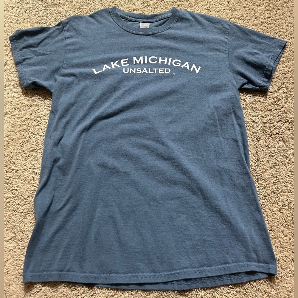 Lake Michigan Unsalted T-shirt. Size medium.